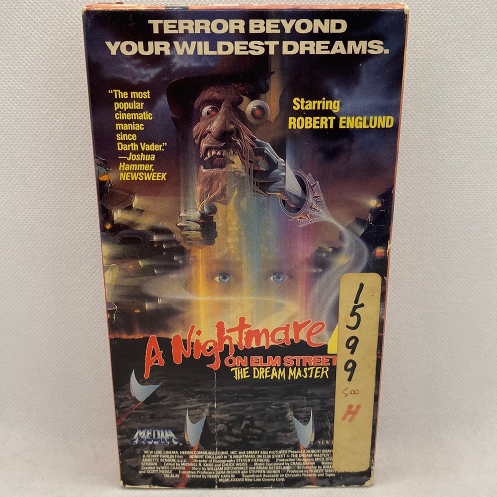 A Nightmare On Elm Street 4 The Dream Master VHS Horror Movie Original 1988